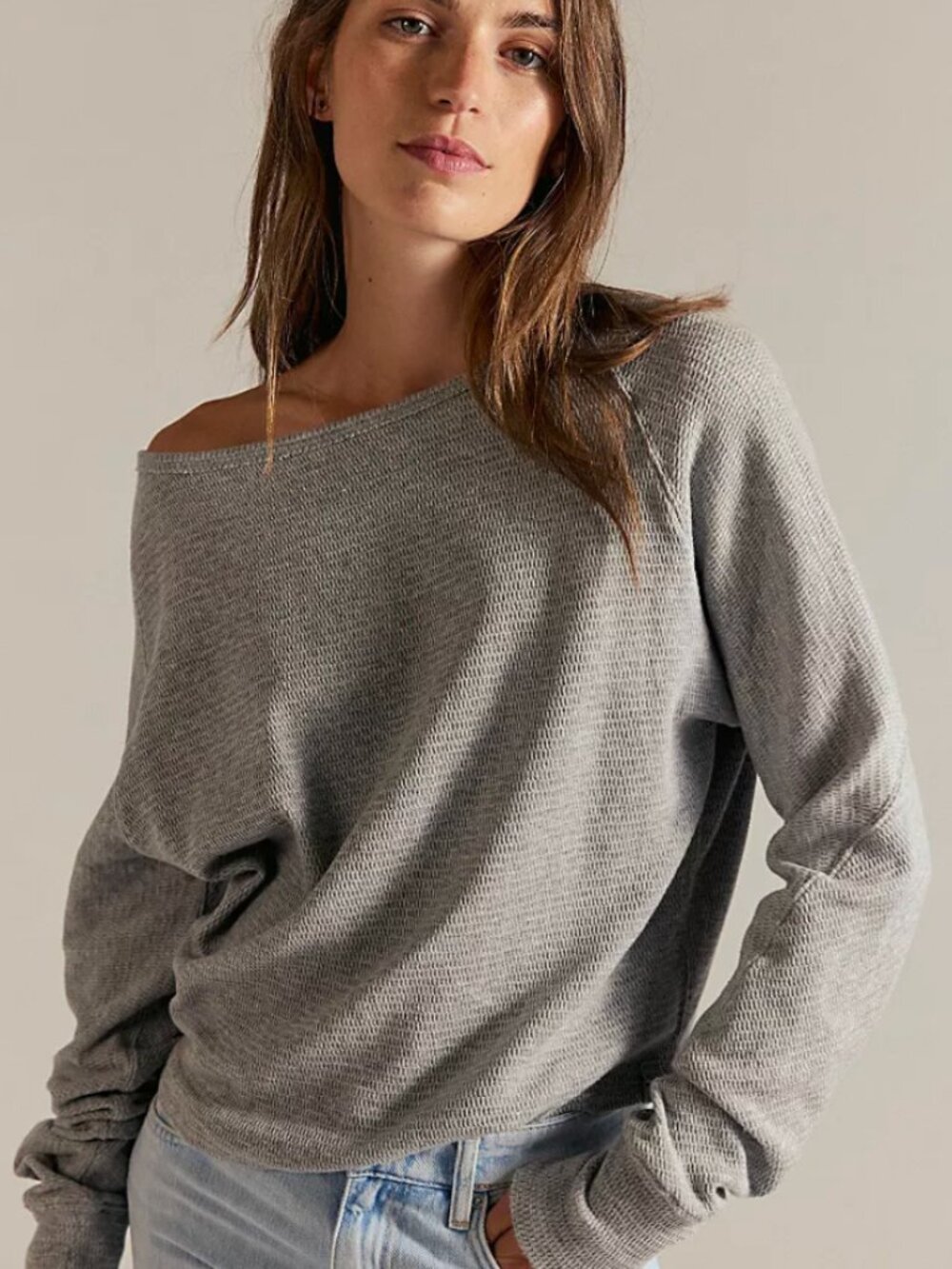 NEW! We The Free Jess Long Sleeve Size Small color grey